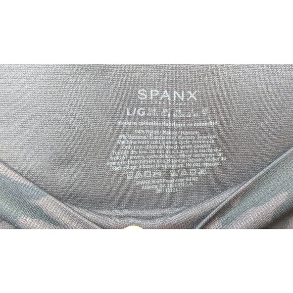 Spanx by Sara Blakely Leggings Women’s Large Black Gray Camouflage Ankle Length - Picture 2 of 3